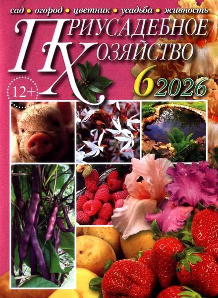 Приусадебное хозяйство №6 июнь 2026 + приложения Цветы в саду и дома Дачная кухня