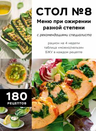 Н.В. Москаленко. Стол №8. Меню при ожирении разной степени